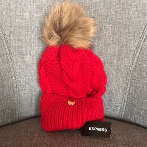 Express Red Pom Hat